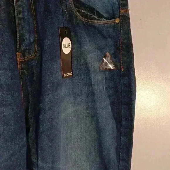 BOOHOO NEW Women's Denim Jeans Size 16 Mom Dark Blue Rise 13"‎ - Picture 3 of 10